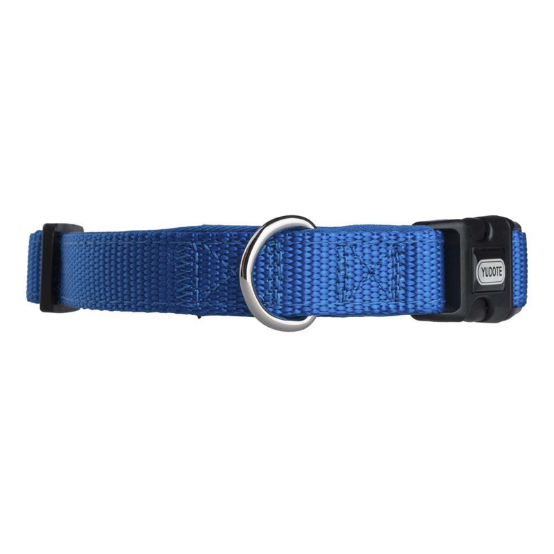 YUDOTE Adjustable Nylon Dog Collar with Soft Neoprene Padding for Medium Sized Dogs Neck 30-47cm Blue M: 30-47cm Neck; 2cm Width - PawsPlanet Australia