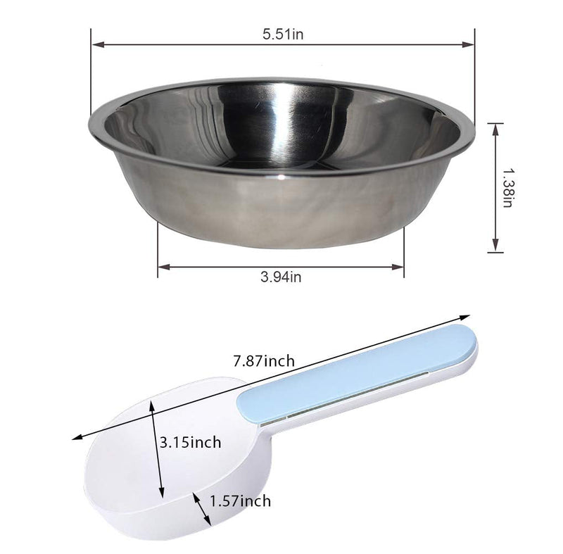 4 Pcs Stainless Steel Dog and Cat Food Dish/Bowls, Shallow Cat Dish, Extra Replacement Bowl -Metal Food and Water Dish, for Small Dogs and Cats,12oz - PawsPlanet Australia