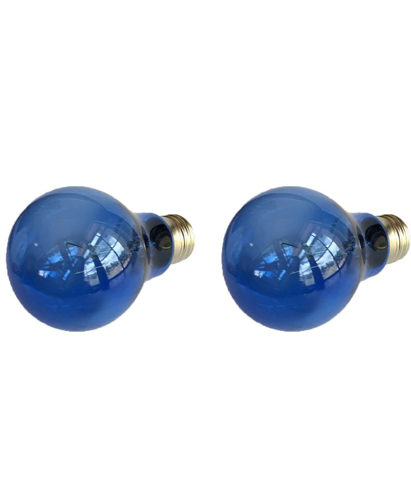 [Australia] - Blue Spotted 2 Pack DayView Wild-Blue 60 Watt Heat Lamp (Bulb) for Viewing and Heating of Your Terrarium Pet Reptiles and Amphibians! 