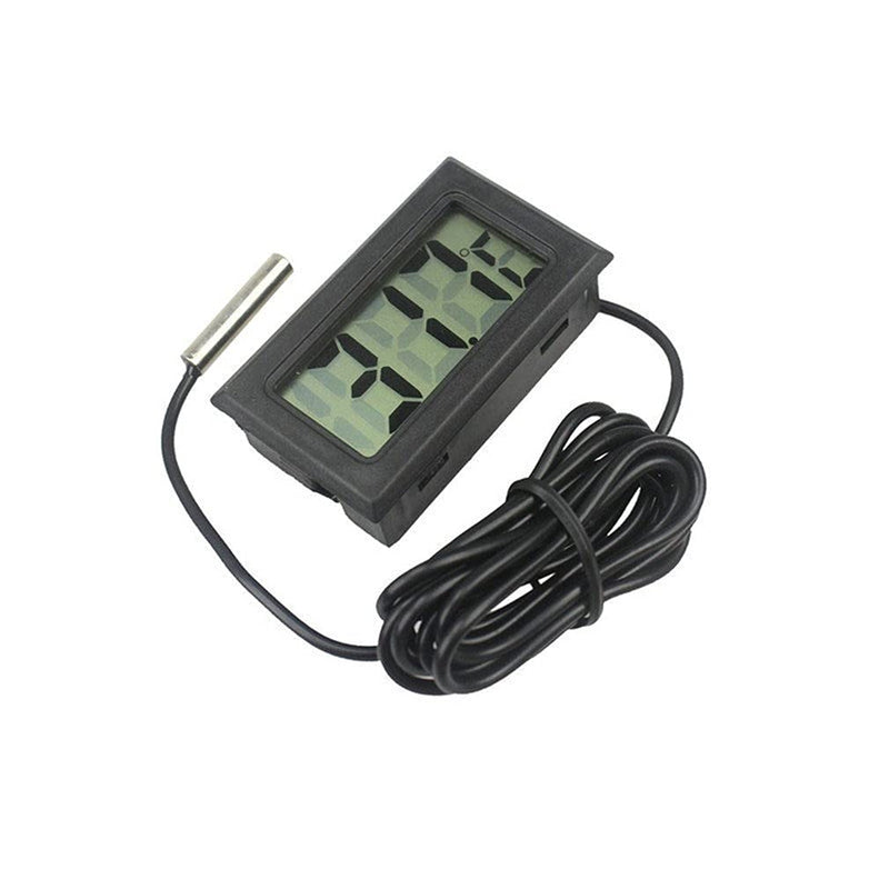 Fasizi Digital LCD Thermometer Temperature Monitor with External Probe For Fridge Freezer Refrigerator Aquarium -Black - PawsPlanet Australia