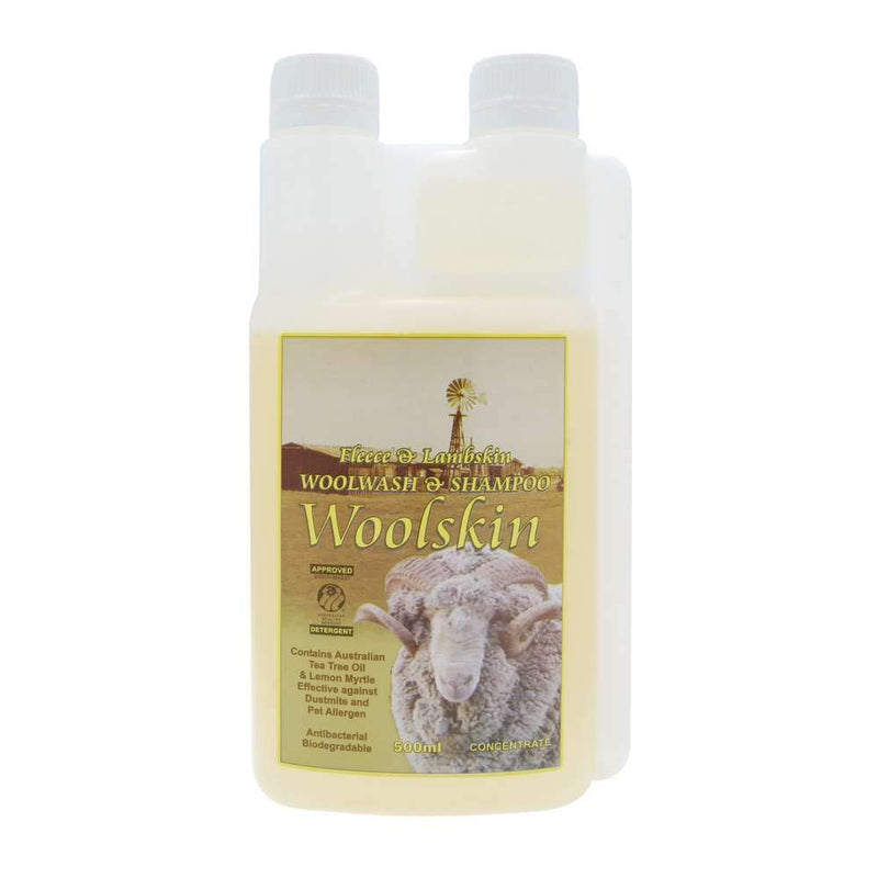 Woolskin Woolwash & Shampoo for Sheepskin, Lambskin, Shearling, Fleece & Woollens (500 ml) - PawsPlanet Australia