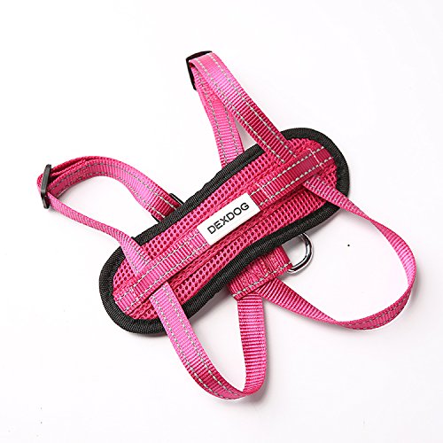 [Australia] - DEXDOG Chest Plate Harness Auto Car Safety Harness | Adjustable Straps, Reflective, Padded for Comfort | Best Dog Harness Small Large Dogs X-Small Pink 