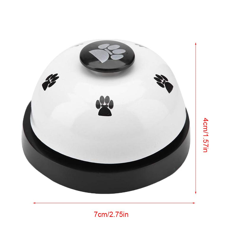 Dog Door Bell and Press Bell Pet Training Press Bell Iron Sturdy Durable Pet Bell Desk Bell Call Bell for Dog Toilet Training Bell Interaction Bell (White) White - PawsPlanet Australia