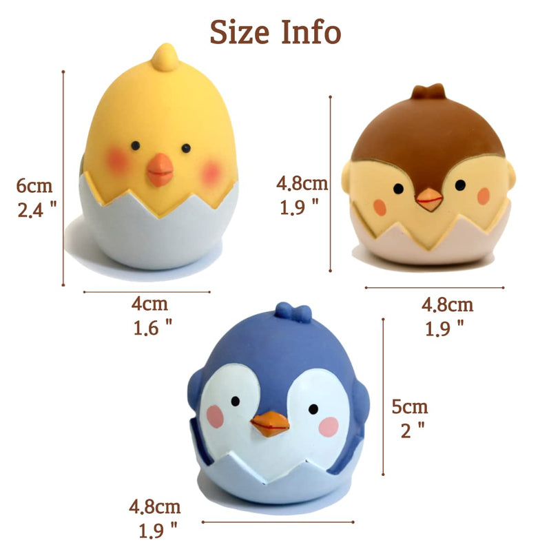 GOSUNY TOYS Egg Latex Dog Toys for Small Dogs ‚Äì Chick, Bird & Penguin Dog Toy, Rubber Squeaky Dog Toys (3-Pack), Mini Soft Latex Dog Toy, Tiny Dog Squeaky Toys - PawsPlanet Australia