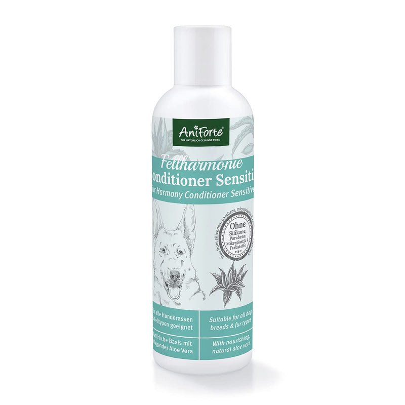 AniForte Fellharmonie Conditioner for Dogs 200ml - Sensitive conditioner for long hair and short hair, fur care and protection with aloe vera, anti-felt, without perfume - PawsPlanet Australia