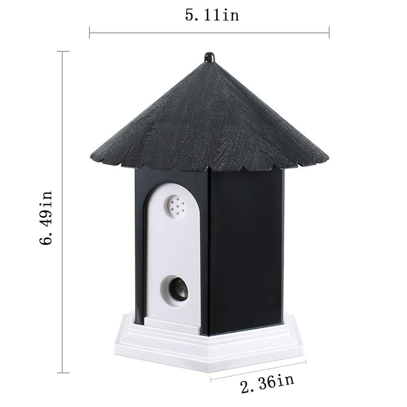 [Australia] - Bofunuo Ultrasonic Dog Bark Control Outdoor Dog Anti Bark Preventive Stop Barking Device Cute Bird House Box Design Waterproof for Home Garden Hanging Battery Operated 