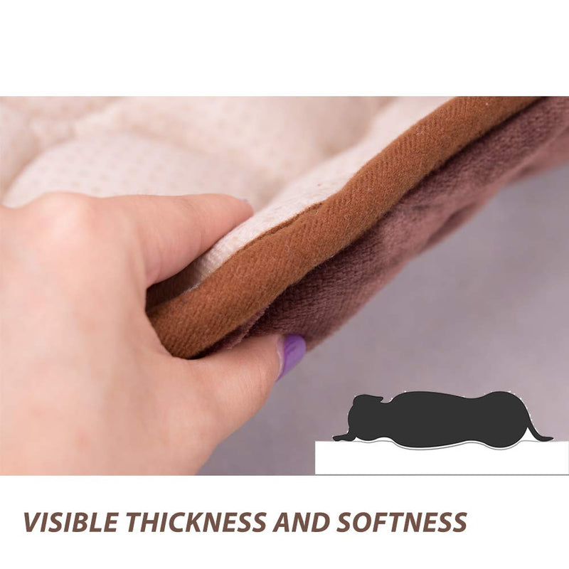 [Australia] - furrybaby Dog Bed Mat Soft Crate Mat with Anti-Slip Bottom Machine Washable Pet Mattress for Dog Sleeping 22-inch Dark Brown Mat 