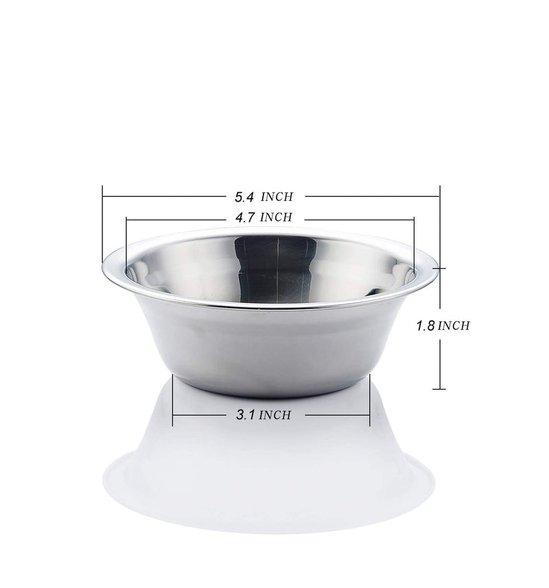 VENTION Stainless Steel Dog Bowls Set, Food Grade Metal Food Bowls for Dog, 1 1/2-8 1/2 Cups Replacement Dog Feeding Bowl for Raised Feeder, Ideal for Cat/Pet Water Bowl and Dish, Dishwasher Safe SET OF FOUR 1.5 Cup - PawsPlanet Australia