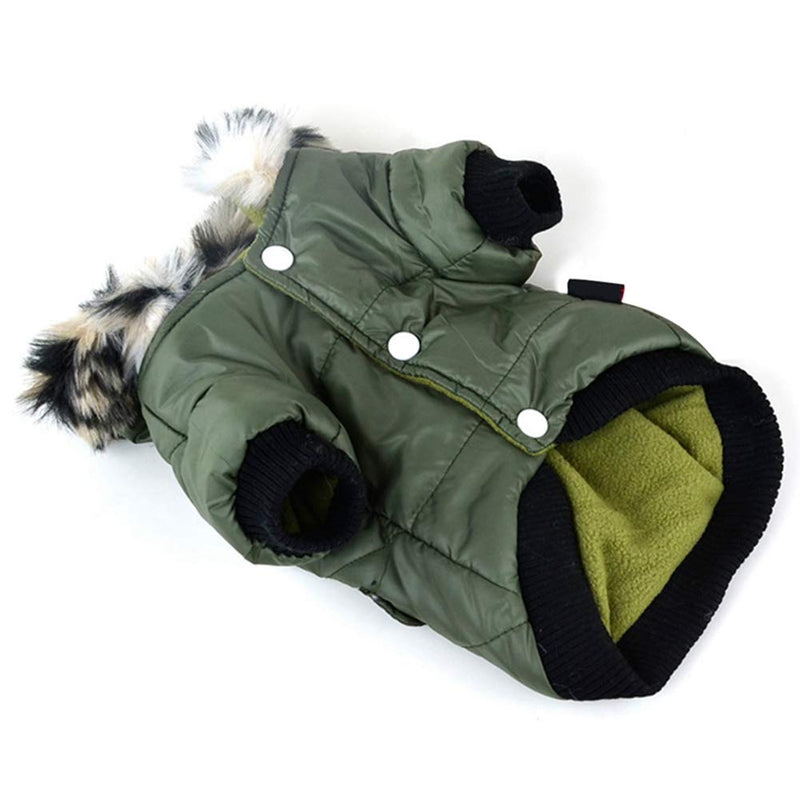 Balai Small Dog Faux Hoodie Thick Jacket Pet Puppy Waterproof Warm Coat Clothes for Small Breed Dog Like Chihuahua L - PawsPlanet Australia