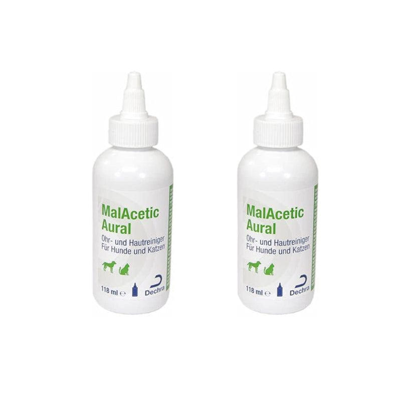 Dechra - MalAcetic Aural - skin cleanser for dogs and cats - double pack - 2 x 118ml - PawsPlanet Australia