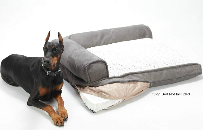 [Australia] - Dog Bed Liner - USA Based - Premium Durable Waterproof Heavy Duty Machine Washable Material with Zipper Opening - 2 Year Warranty Large Tan 