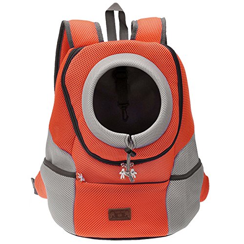 CozyCabin Latest Style Comfortable Dog Cat Pet Carrier Backpack Travel Carrier Bag Front for Small Dogs Carrier Bike Hiking Outdoor Medium Orange - PawsPlanet Australia