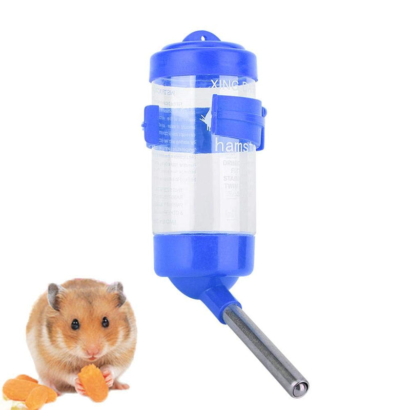 No Drip Hamster Water Bottle, Chinchilla Water Feeder, Portable Screw-On Bracket Traveling Park for Small Pet Rabbit(blue) blue - PawsPlanet Australia