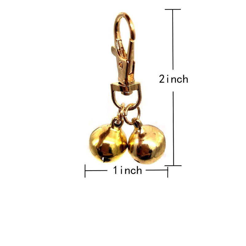 [Australia] - Sport Art DIY pet Bells 304 Stainless Steel Dog Bells 2pcs Bell Training Charm Pendants Jewelry for Pet Dog Cat Necklace Collar（4sets） silvery and Golden 