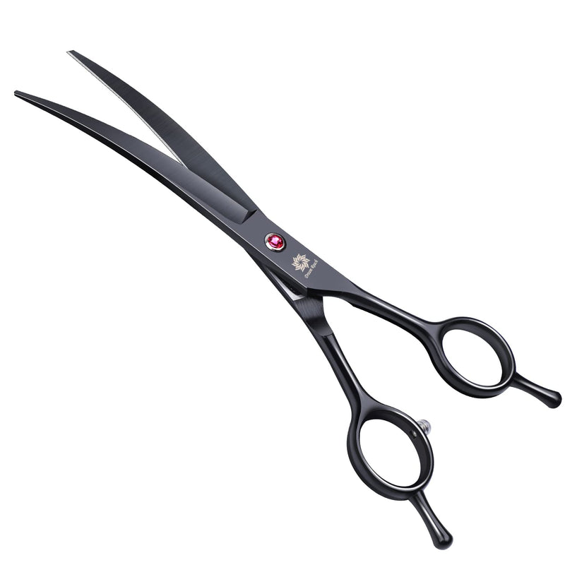 Dream Reach 7.0 Inch Professional Pet Grooming Set Dog Scissors Grooming Scissors Pet Grooming Scissors Straight/Curved/Effiliating/Chunker Scissors Set Black (Set of 4) Set of 4 - PawsPlanet Australia