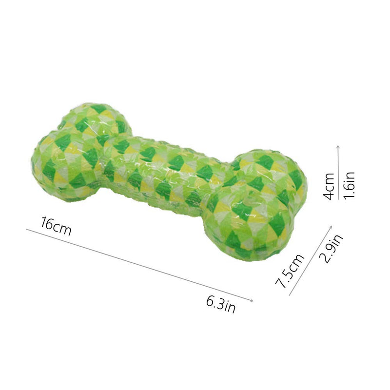 PUPWONG Dog Squeaky Chew Bone Toys With Bouncing Latex Squeak Floating Fetch Toy For Puppy and Dogs (Green) - PawsPlanet Australia