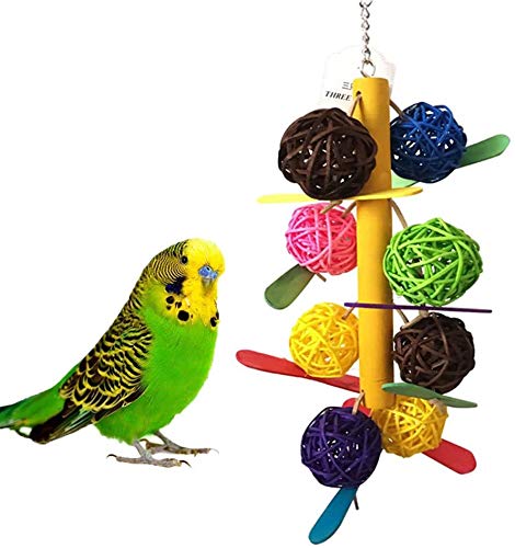 ZYYRSS Colourful Ball Chew Toy for Bird Parrot Macaw African Grey Budgie Cage Toy Cage Accessories Amazon Cage - PawsPlanet Australia