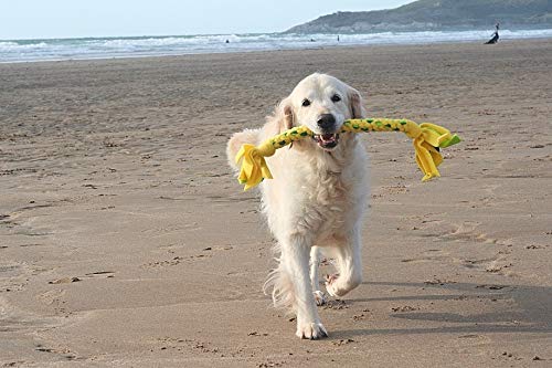 DogDirect London, DOG TOY, PUPPY TOYS, TUG Toy FLEECE Round, DOG ROPE TOY, PUPPY PLAY, TUGGER, DOG TRAINING, TUGS, SOFT and FLEXIBLE TUG ROPES, HAND MADE (Large, Blue) SOL3 Large - PawsPlanet Australia