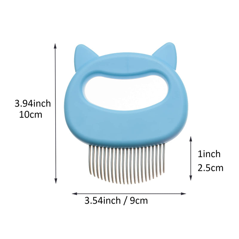 2 Pcs Cat Massage Comb Set for Short and Long Hair, Tear Stain Remover Comb Pet Shell Comb Gentle Grooming Tool Cats Dogs Cleaning Brush Hair Removal Tool for Shedding Matted Fur, Knots and Tangles Style 1 - PawsPlanet Australia