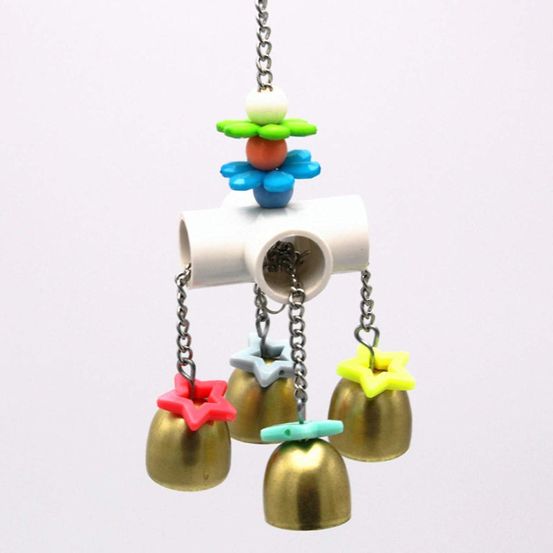 NA Bird Chewing Toys, Parrot Hanging Bell Toy Colorful Climbing Ringing Bells Toys Parrot Cage Bite Toys for Parakeet Cockatiel Conure Cockatoo Macaw African Greys - PawsPlanet Australia