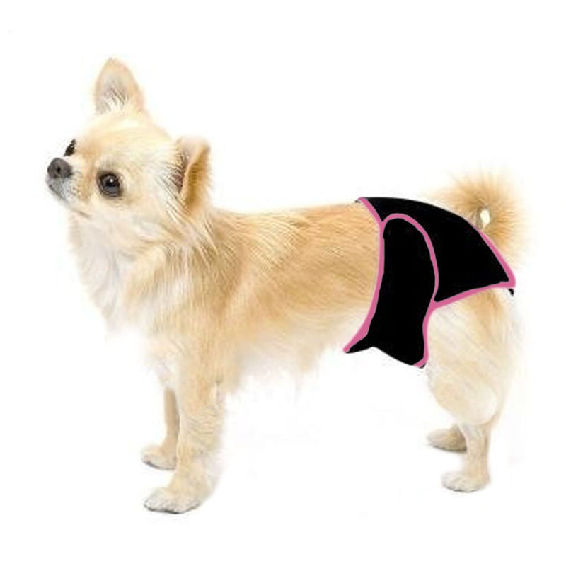 IPENNY Female Dog Diapers Pants Reusable Dog Sanitary Panties Comfortable Durable Pet Nappies M,L,XL XL-suit for waist 23.6"-31.5"/60-80cm Black - PawsPlanet Australia