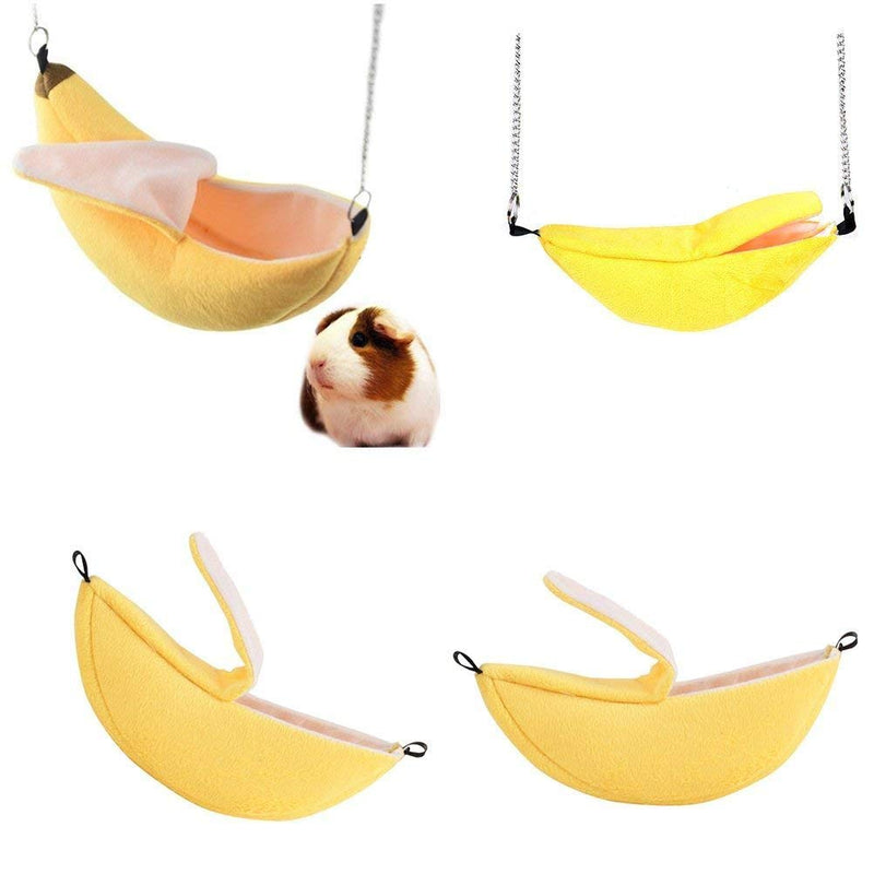 Banana House Hamster Bed, Hammock for Small Animals Warm Bed House Cage Nest Hamster Accessories for Sugar Gliders, Hamsters, Small Birds, Pets - PawsPlanet Australia