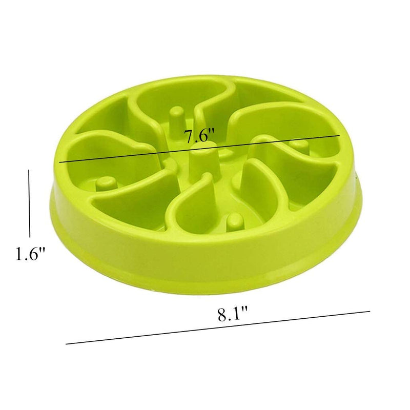 [Australia] - WenYing Slow Feeder Puzzle Dog Bowls, Interactive Bloat Stop Busy Bowl, Food Water Fun Feeding, Non-Slip Anti Choke Healthy Diet Bowls (Green 1) 