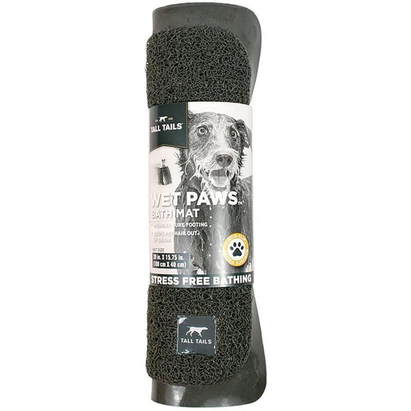 Tall Tails Dog Wet Paws Flexible Non Slip Bath Mat Grey One Size - PawsPlanet Australia