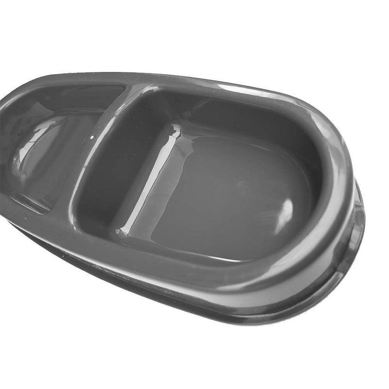 Cat Bowl – Grey Coloured – Double Feeding Tray – NON-SLIP & SPILL FREE – Slightly Raised Platform – Protects Floor from Being Scratched - PawsPlanet Australia