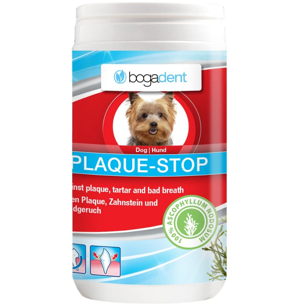 Bogadent Plaque-Stop - Dog Dental Care - 70g - Powder for removing tartar and against bad breath in dogs - Simply remove tartar yourself - Tartar remover for dogs, UBO0783 - PawsPlanet Australia