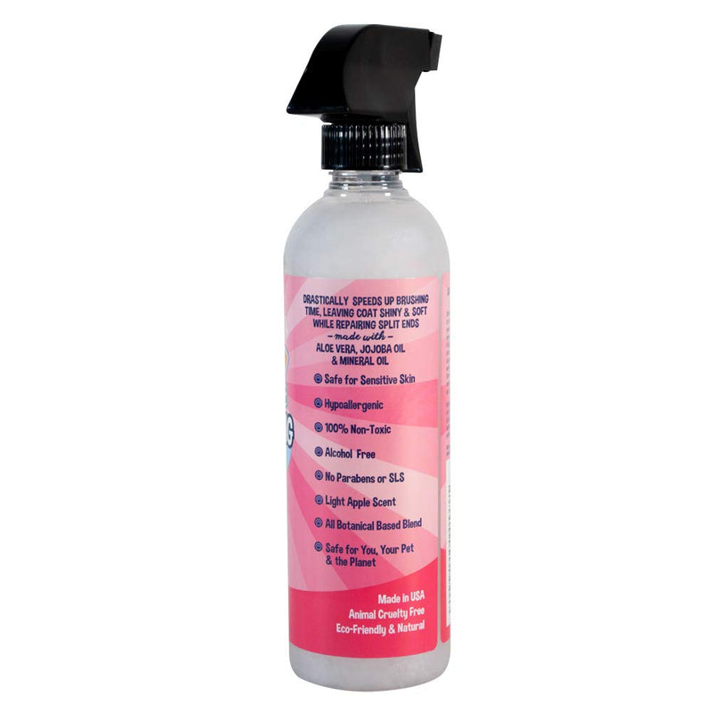 [Australia] - New All Natural Apple Detangling Spray | Remove Tangles While Dematting Dog and Cat Fur and Hair | Soothing Lotion with Conditioning Qualities - Made in USA - 1 Bottle 17oz (503ml) 