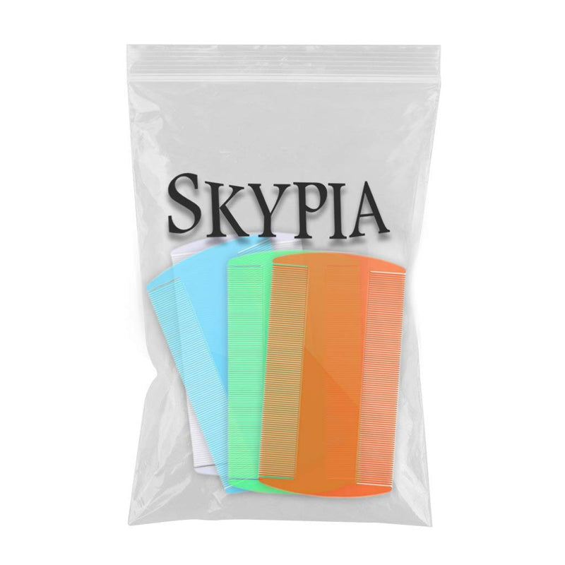 SKYPIA 4 Packs Combs Double sided Pet Combs Grooming Flea Tick Lice Dandruff Removal Fine Tooth Hair Combs for Cats Dogs Puppy - PawsPlanet Australia