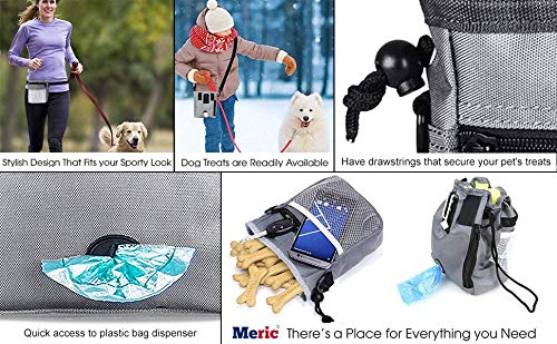 [Australia] - Meric Lightweight Training Bag for Treats, All-in-One Dog Treat Pouch for Storing Kibbles, Toys & Accessories, Multi-wear and All-Weather,1 pc 