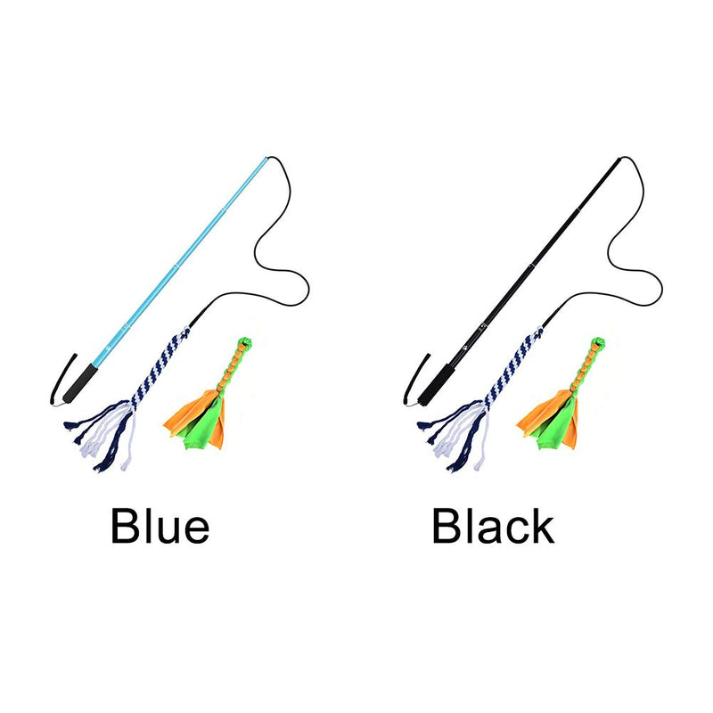 Dog Flirt Pole for Dogs Large Dog Teaser Pole Lure Stick Dog Training, Outdoor Lure Stick Extendable Pet Training Chewing Rope(Black,size:L) - PawsPlanet Australia