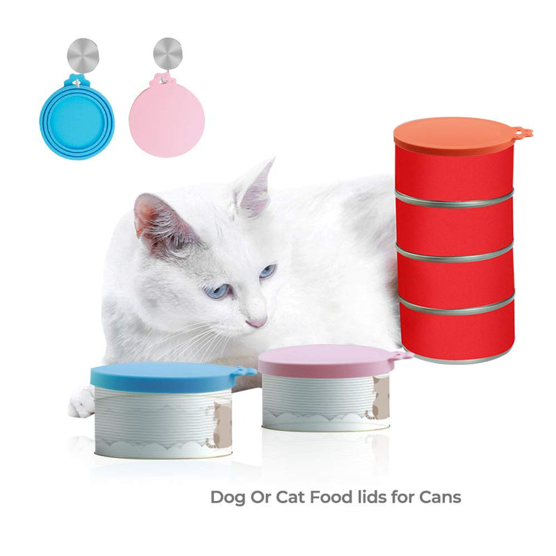 Yobbai 6 pack Pet Food Can Lids, Food Safe BPA Free & Dishwasher Safe, Can Covers Most Standard Size Dog and Cat Can Tops - PawsPlanet Australia