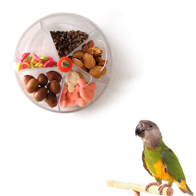 NA Parrot Foraging Wheel Bird Feeder Spins Toy Parrot Chew Toy Used for Parakeet Cockatiel Conure African Grey (Transparent) - PawsPlanet Australia