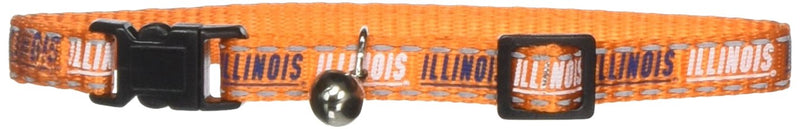 [Australia] - Pet Goods Manufacturing NCAA Illinois Illini Cat Collar, 3/8 x 8-12" 