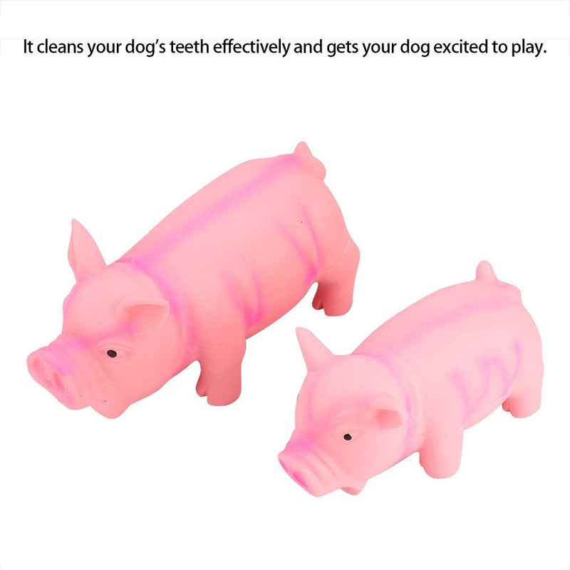 2PC Pig Shape Pet toy SLatex Material Pet Squeaker Toys Pet Teething Cleaning Toy Dog Chew Training Toy Durable Pet Teeth Chew Training Dog Puppy Interactive Playtoys - PawsPlanet Australia