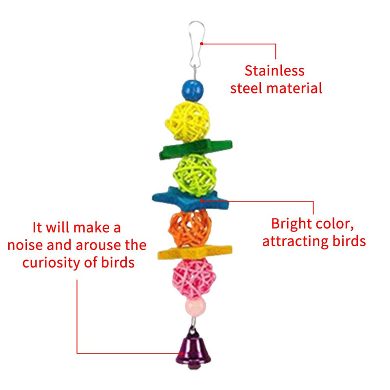 Angwis 10pcs Parrot Cage Toys Birds Hanging Swing/Perches/Climbing Ladder/Mirror/Bells/Chewing Toys for Budgies Small Parrots Parakeets Cockatiels Macaws - PawsPlanet Australia