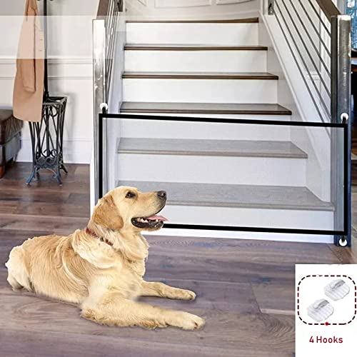 70.8'' X 28''Pet Gate Gate,Mesh Dog Gate,Extra Wide Portable Mesh Dog Gate for Stair Easy Walk Thru Durability Dog Gate for The House, Stairs, Doorways - PawsPlanet Australia