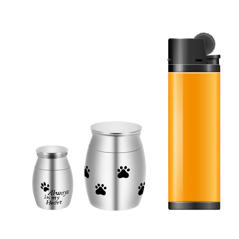 [Australia] - abooxiu Cremation Urn for Pet Ashes Keepsake Miniature Burial Funeral Urns for Sharing Ashes Dogs Cats Human - Customize Available Dog's paw 