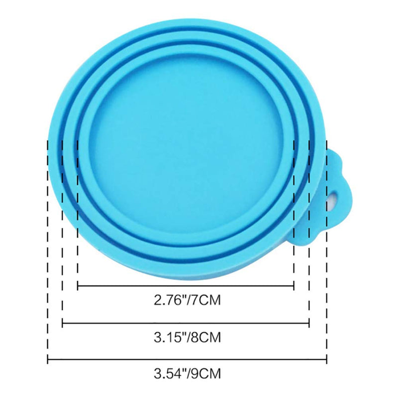 Set of 6 universal silicone can lids, silicone lid for can food, silicone covers for pet cans, dog and cat food, fits almost all food cans, 6 colours, dishwasher safe. - PawsPlanet Australia