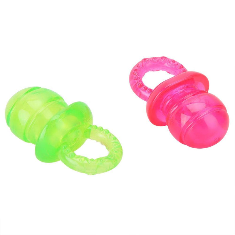 Dog Pacifiers, 2Pcs Natural Rubber Clean Teeth Tools Molar Chewing Training Toys for Pet Puppy Dogs (Red+Green) - PawsPlanet Australia