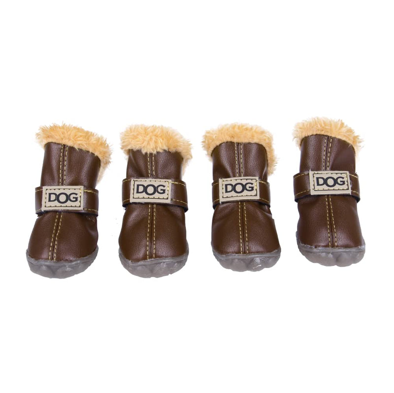 ZEKOO Dog Shoes Australia Boots 1 Brown - PawsPlanet Australia