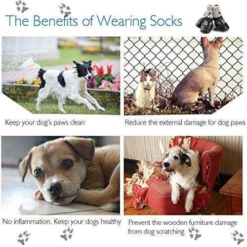 [Australia] - BESUNTEK Dog Boots,Dog Cat Boots Shoes Socks with Adjustable Waterproof Breathable and Anti-Slip Sole All Weather Protect Paws(Only for Tiny Dog),4PCS S Grey 