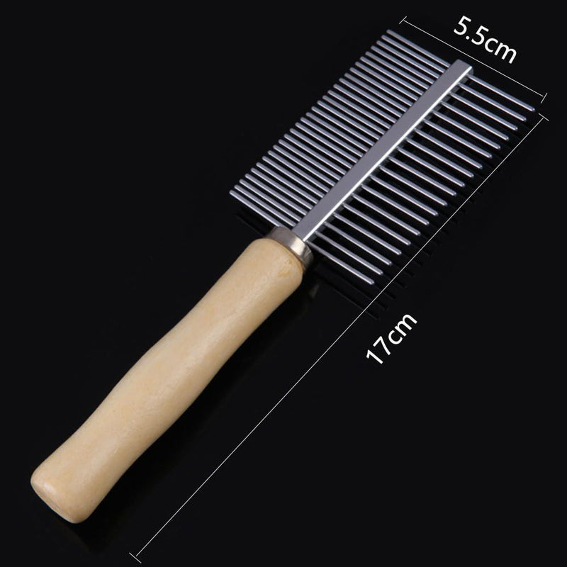 Dog comb cat comb, dog & cat brush suitable for medium to long hair, wooden double comb with metal rounded teeth, pet care comb brush against fleas undercoat - PawsPlanet Australia