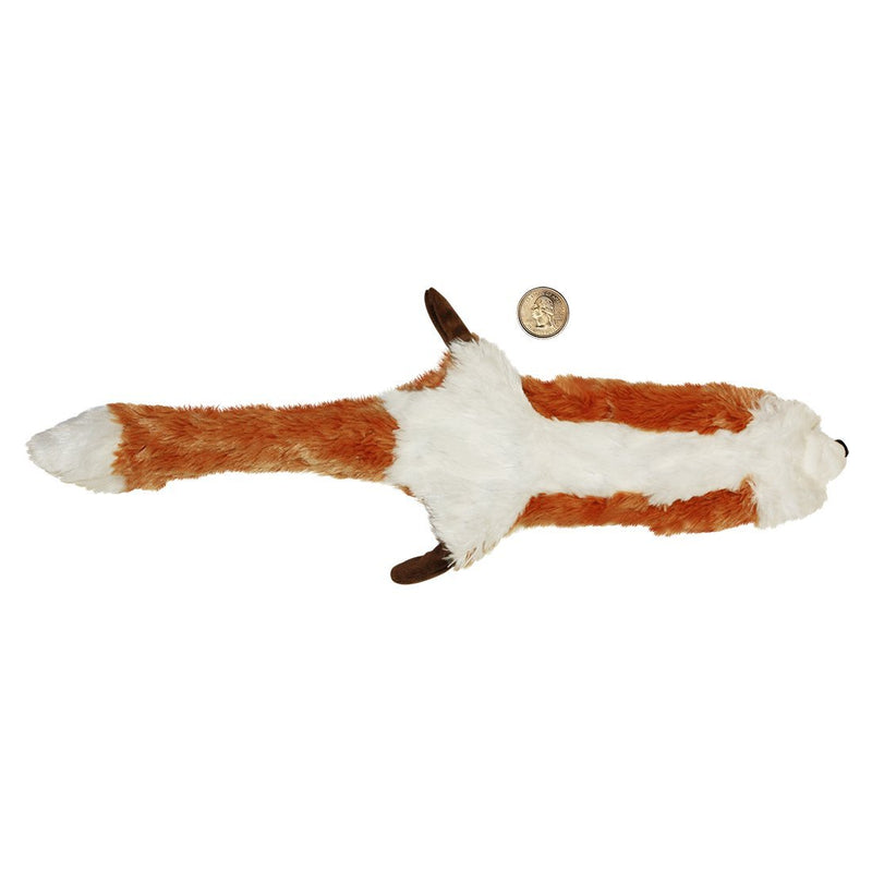 [Australia] - SPOT Ethical Pets Plush Skinneeez Fox 14-Inch Stuffingless Dog and cat squeaking Toy, Multicolor (5498) 