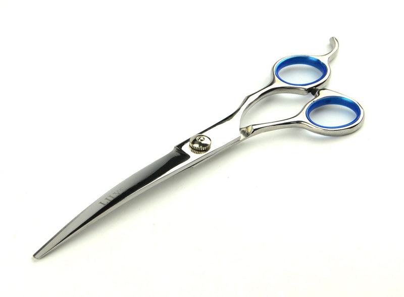 [Australia] - LILYS PET Professional PET Dog Grooming Scissors Suit,RED/Blue Ring, Cutting&Curved&Thinning Shears Blue Ring 7.0" 