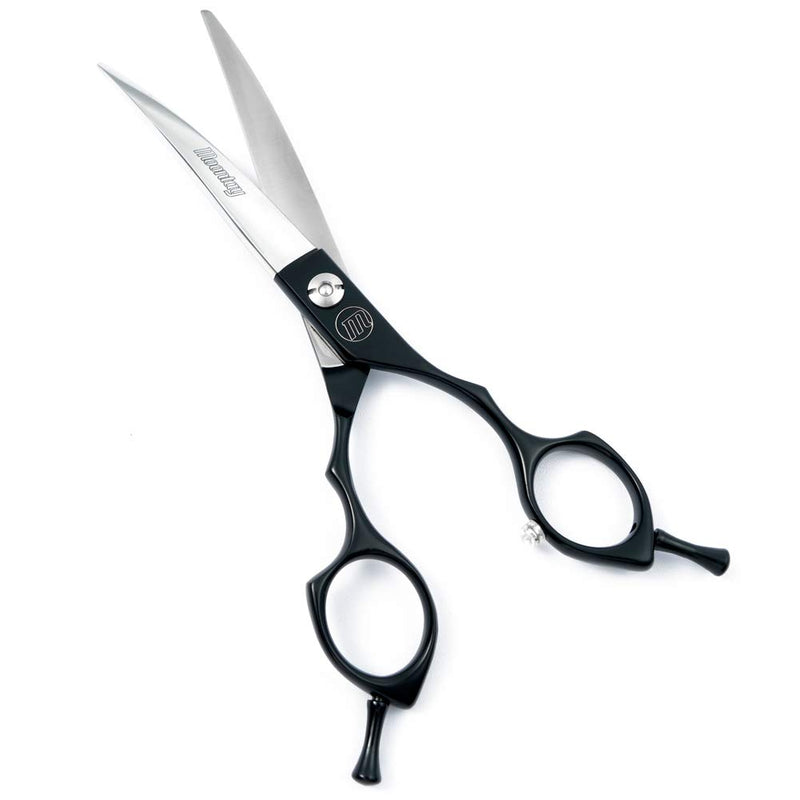 Moontay 6.5 Inch Professional Dog Grooming Scissors, Straight, Curved, Chunker Grooming Shears for Dogs, Cats, and More Pets, Lightweight, Sharp and Durable, 440 C Japanese Stainless Steel Black 3 PCS ( Straight & Curved & Chunker Scissors ) - PawsPlanet Australia