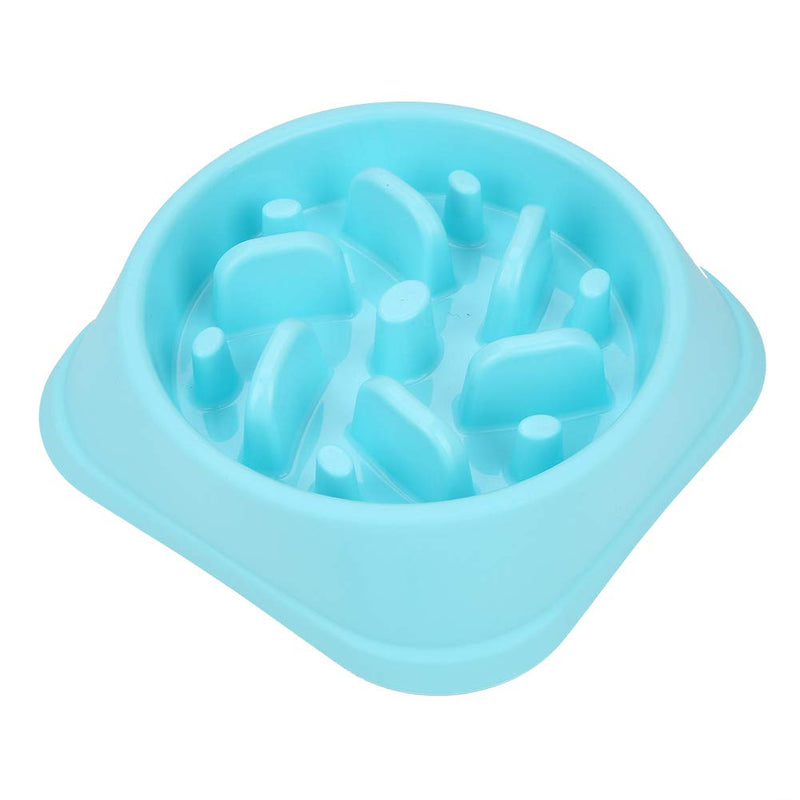 [Australia] - Fdit Slow Dog Food Bowl Dish Anti Choking Slow Eating Water Food Feeder Container Eating Plate(Blue) Blue 